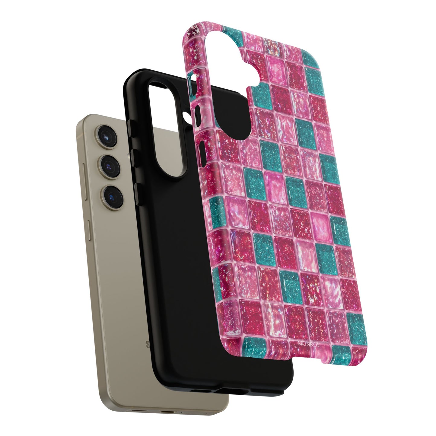 Pink Teal Mosaic Tough Case