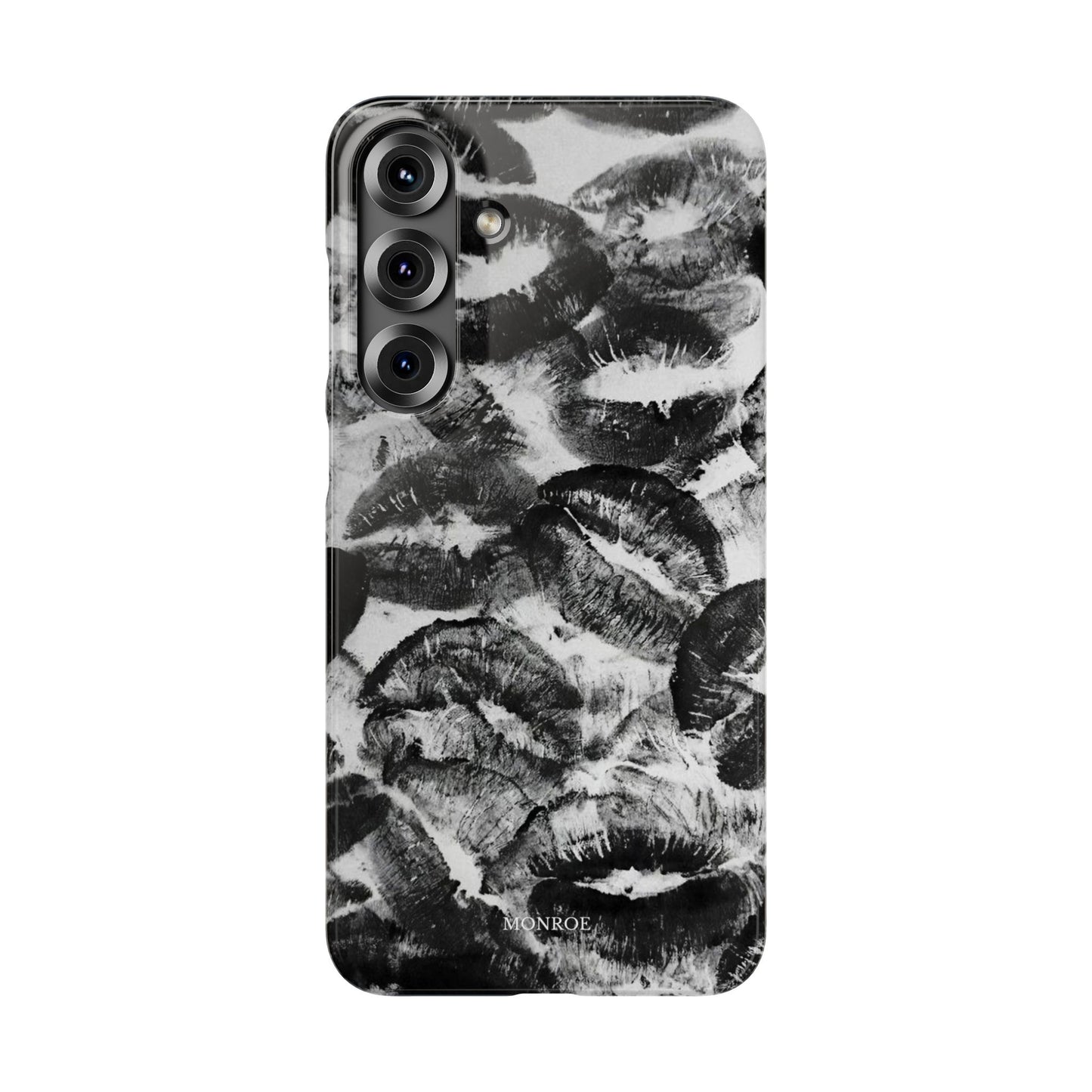 Black & White Kiss Print Case