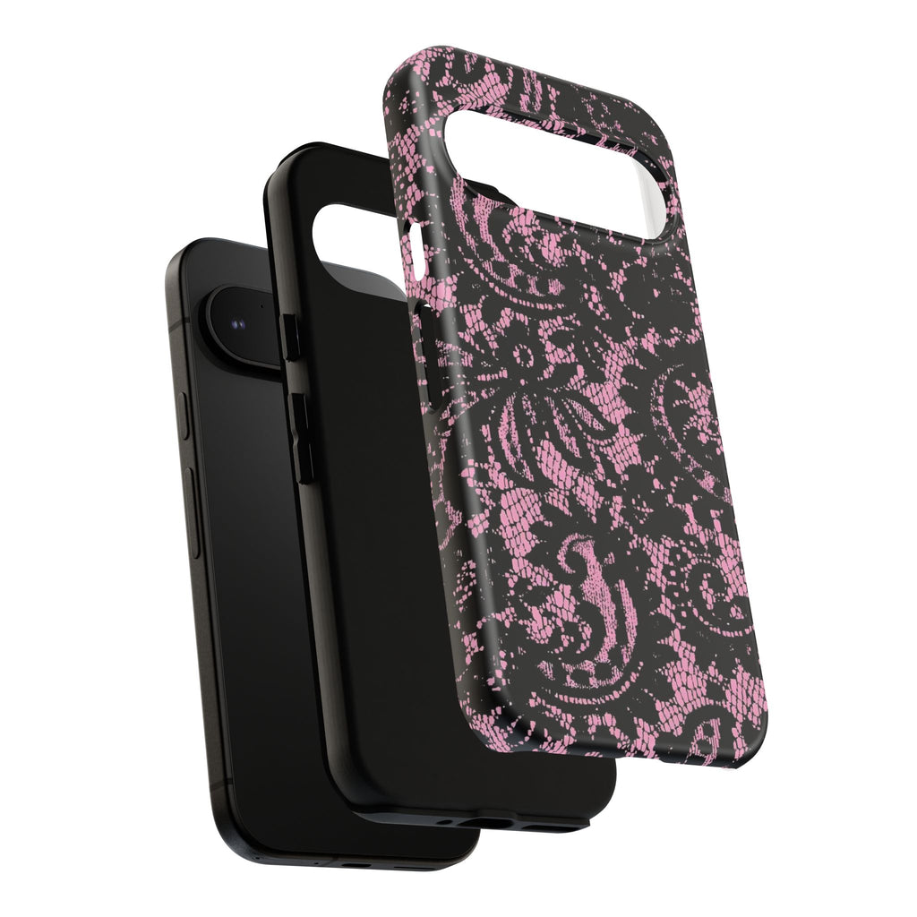 Pink Lace Pattern Tough Phone Case