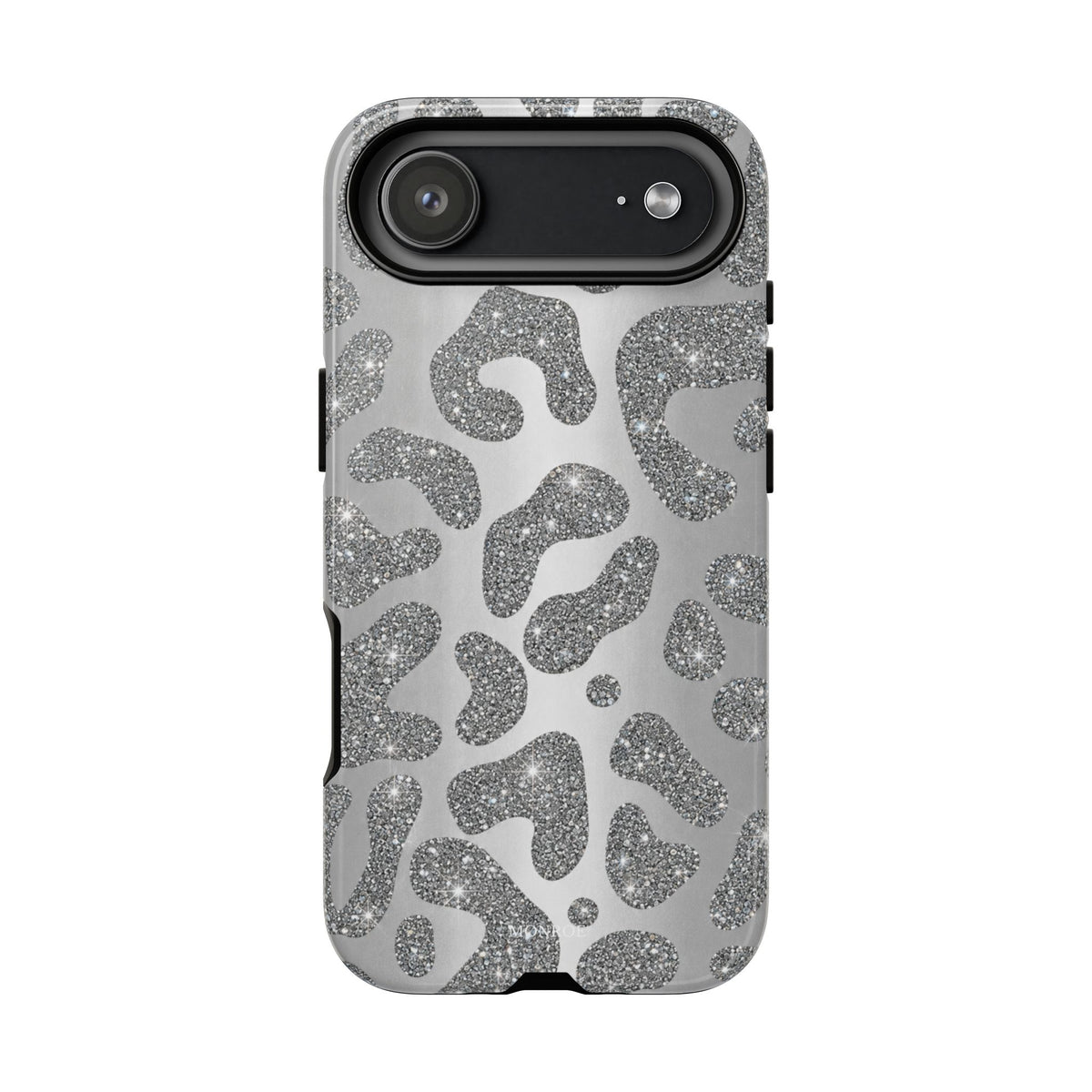 Silver Glitter Leopard Tough Case
