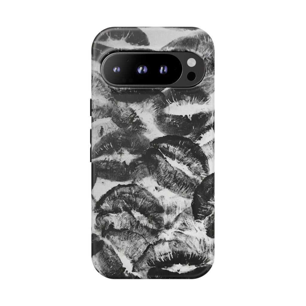 Black and Kiss Design Phone Case