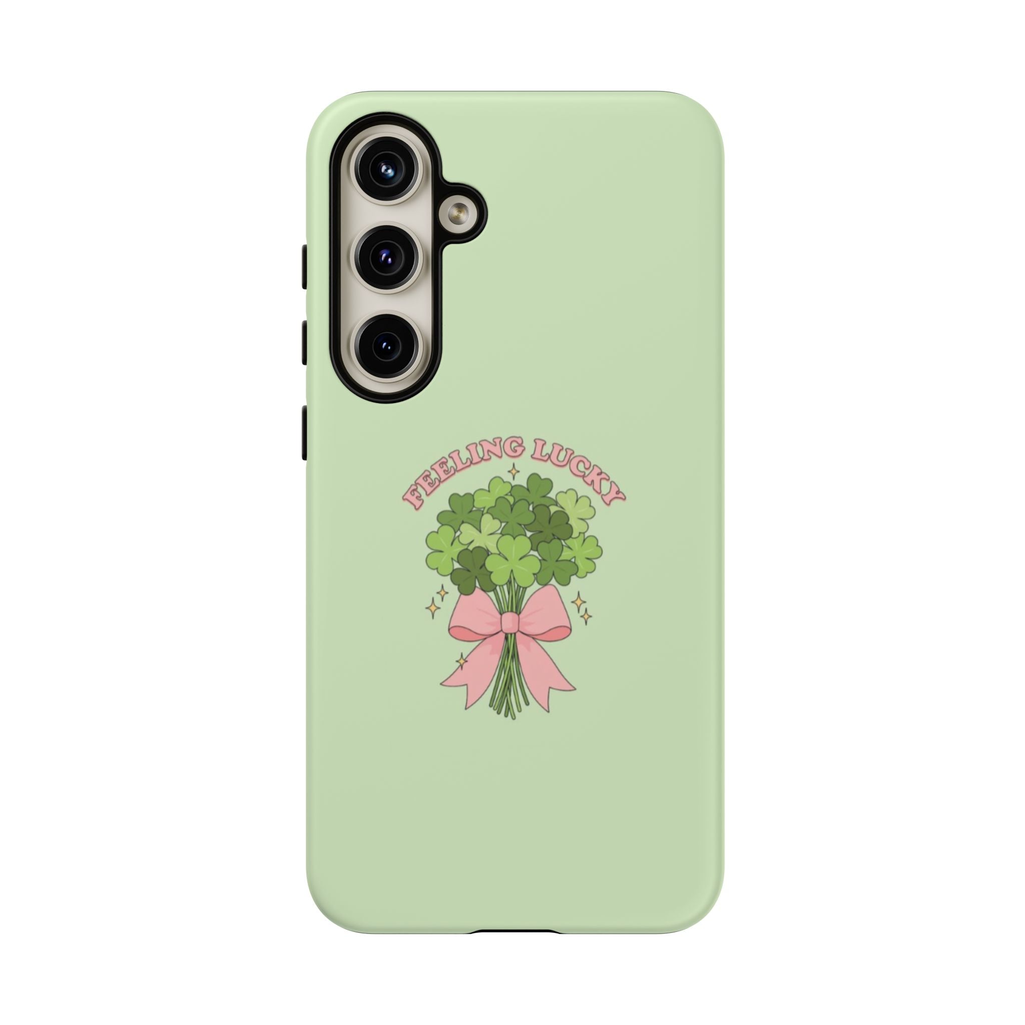 ‘Feeling Lucky' Clover Bouquet Tough Phone Case