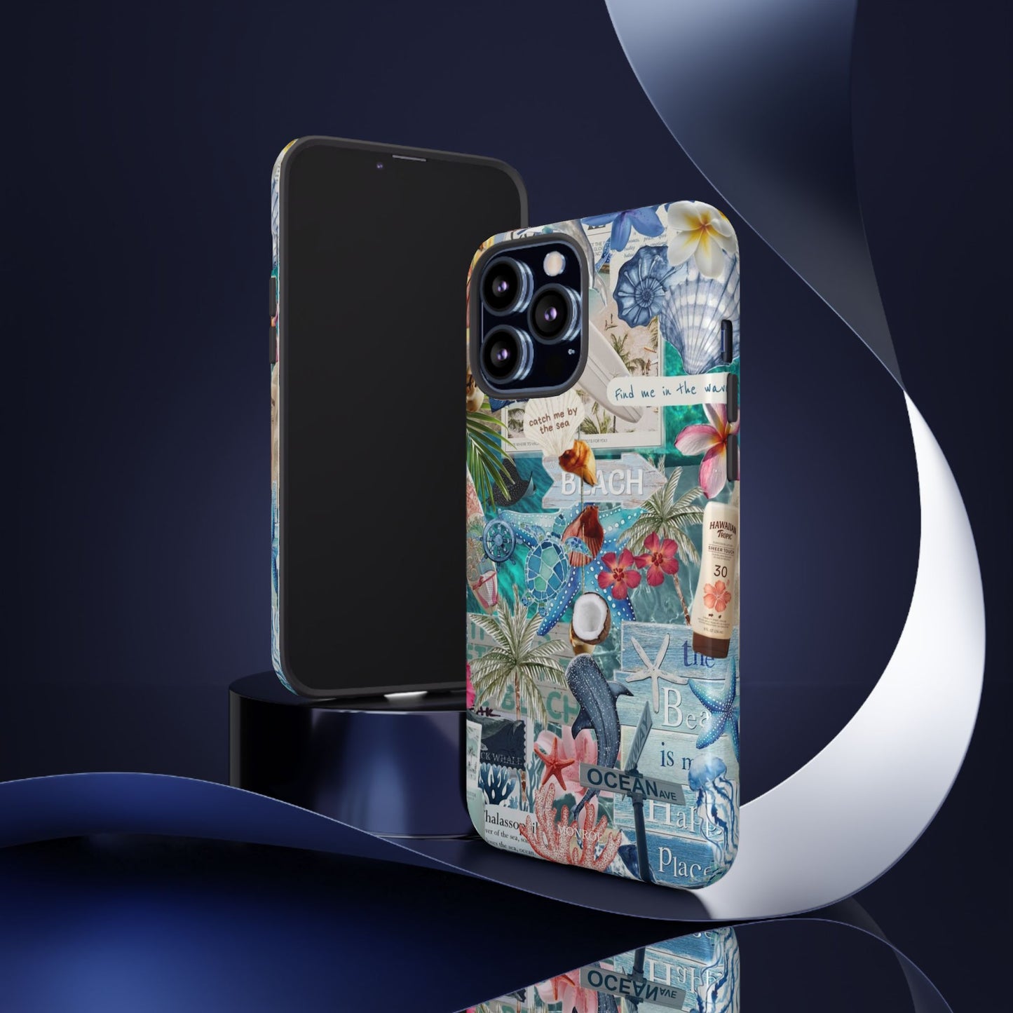 Tropical Beach Collage Tough Case