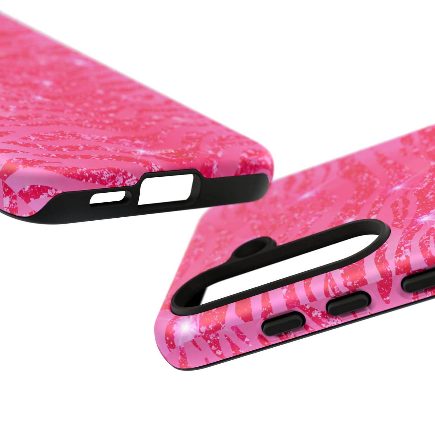Pink Glitter Zebra Tough Case