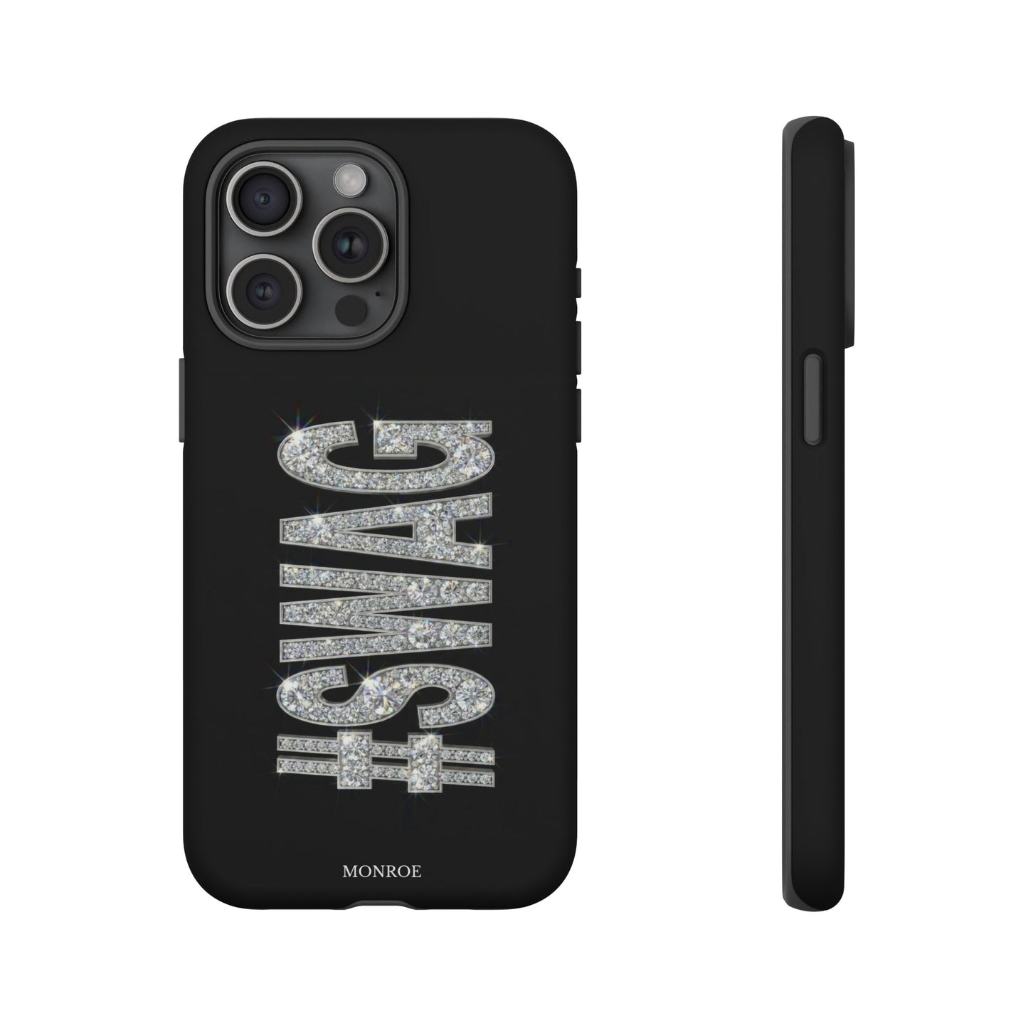 “#SWAG” Black Bling Tough Case