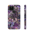 Purple Fleur-de-Lis Floral Tough Phone Case