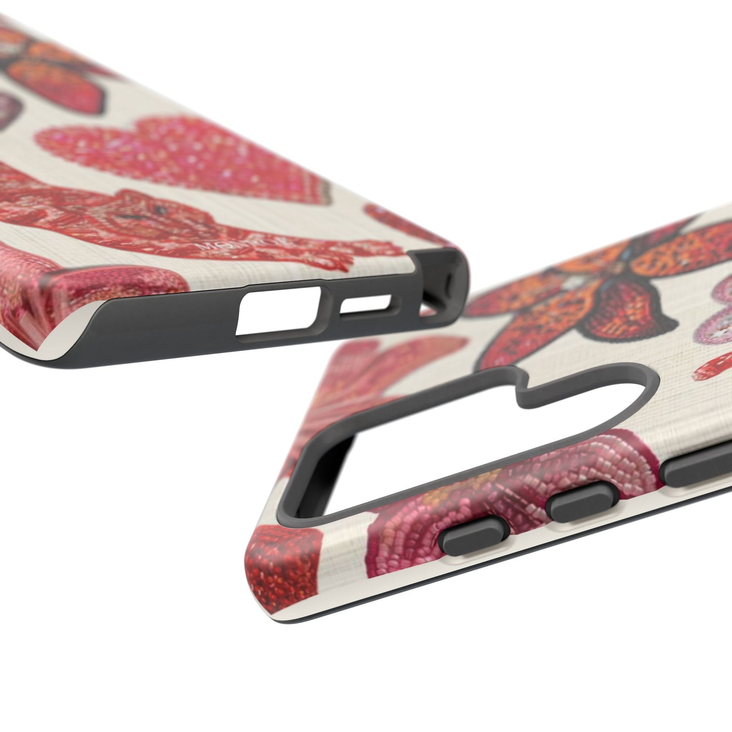 Floral & Heart Pattern Tough Case
