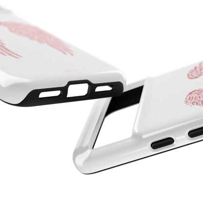 White & Pink Wings Tough Case