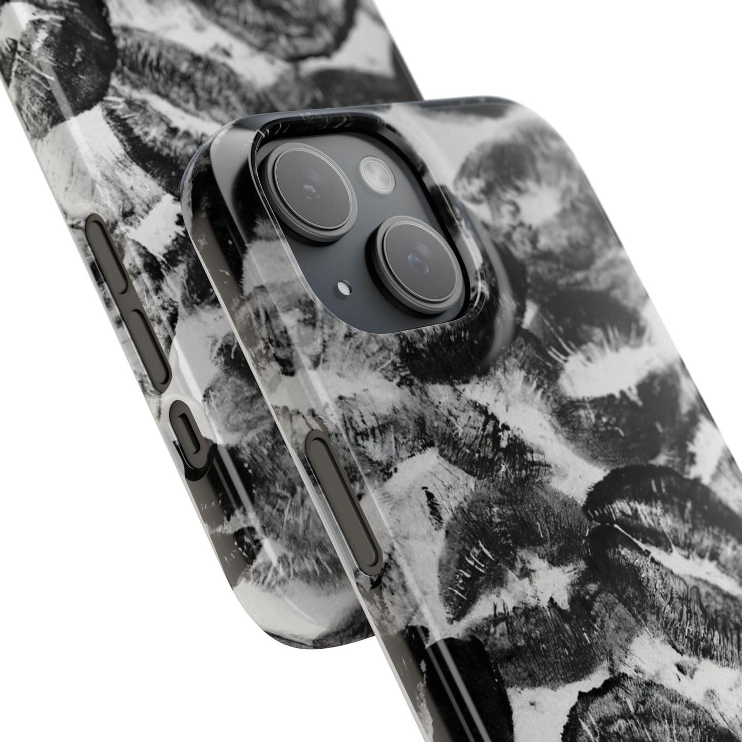 Black & White Kiss Print Case