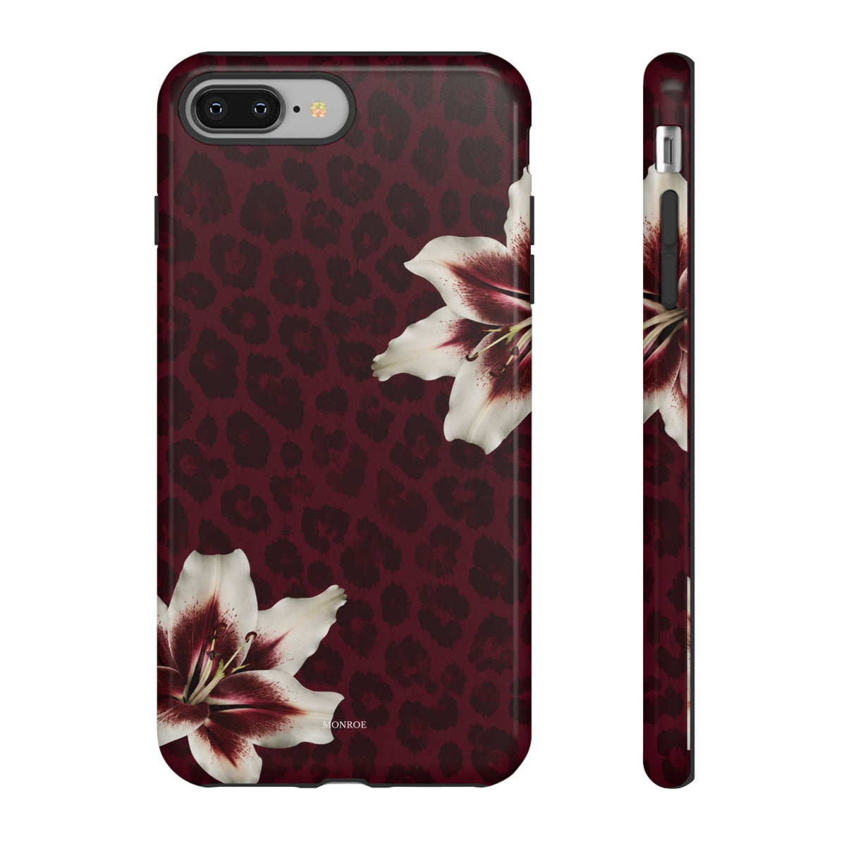 Burgundy Lily Leopard Tough Case