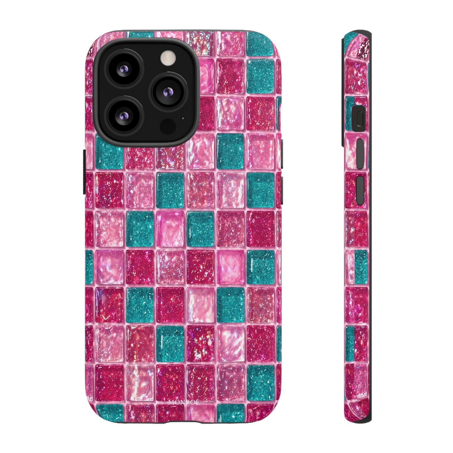 Pink Teal Mosaic Tough Case