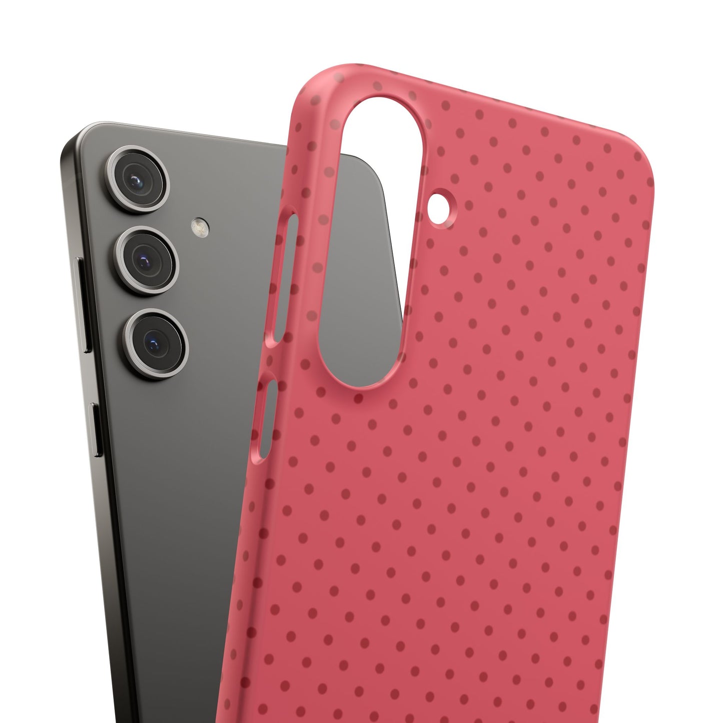 Coral Polka Dot Snap Phone Case