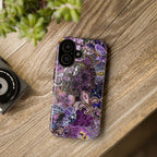 Purple Fleur-de-Lis Floral Tough Phone Case
