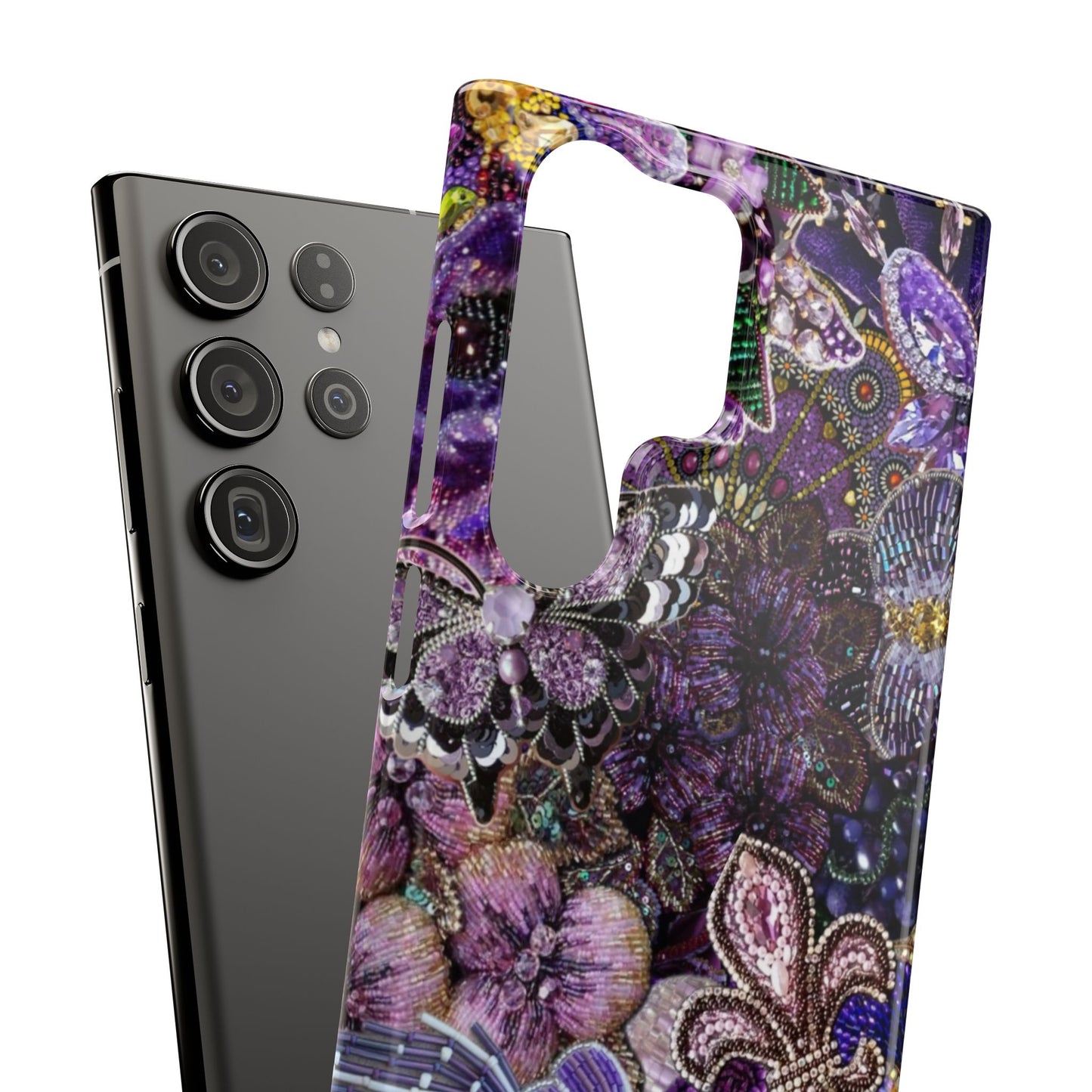Purple Floral Butterfly Case
