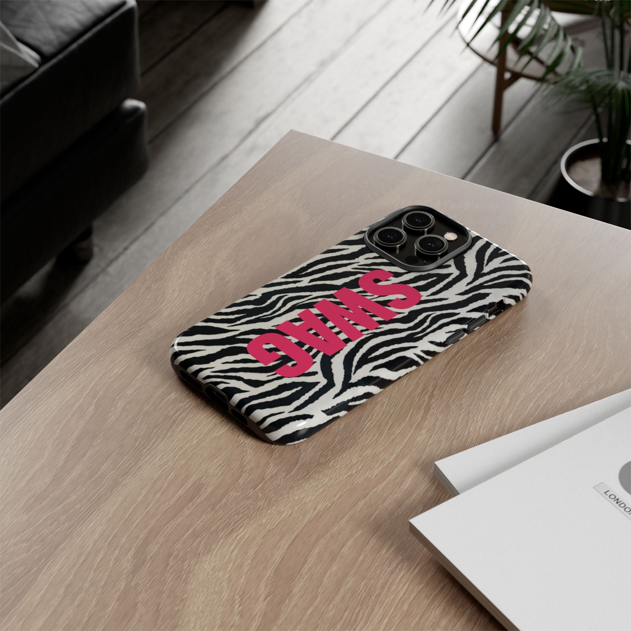 'SWAG' Zebra Print Tough Case