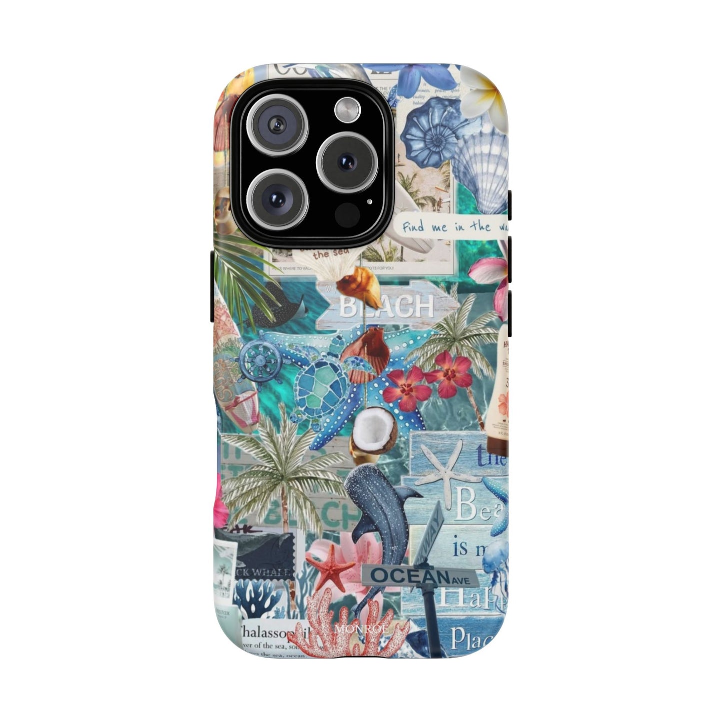 Tropical Beach Collage Tough Case
