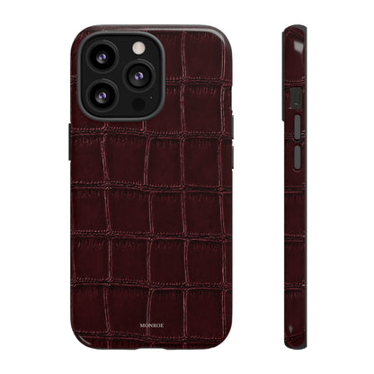 Burgundy Croc Tough Case