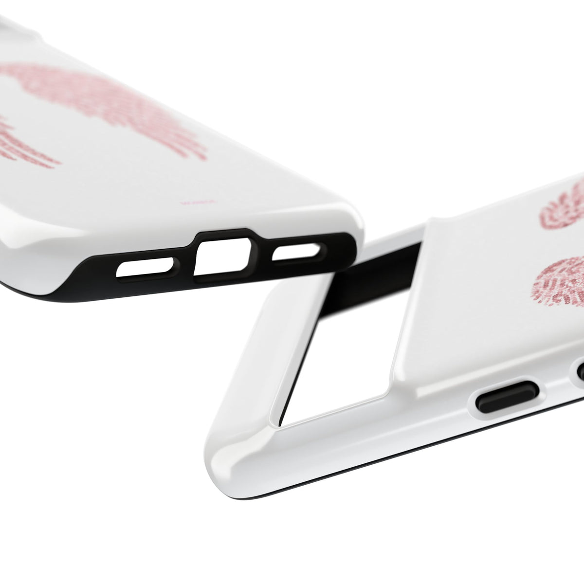 White & Pink Wings Tough Case