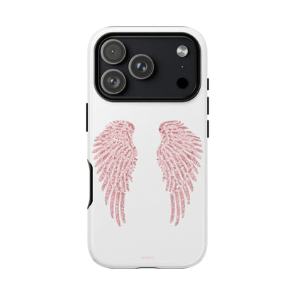 White & Pink Wings Tough Case