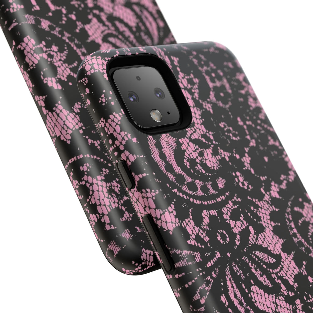 Pink Lace Pattern Tough Phone Case