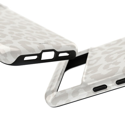White Leopard Print Tough Case