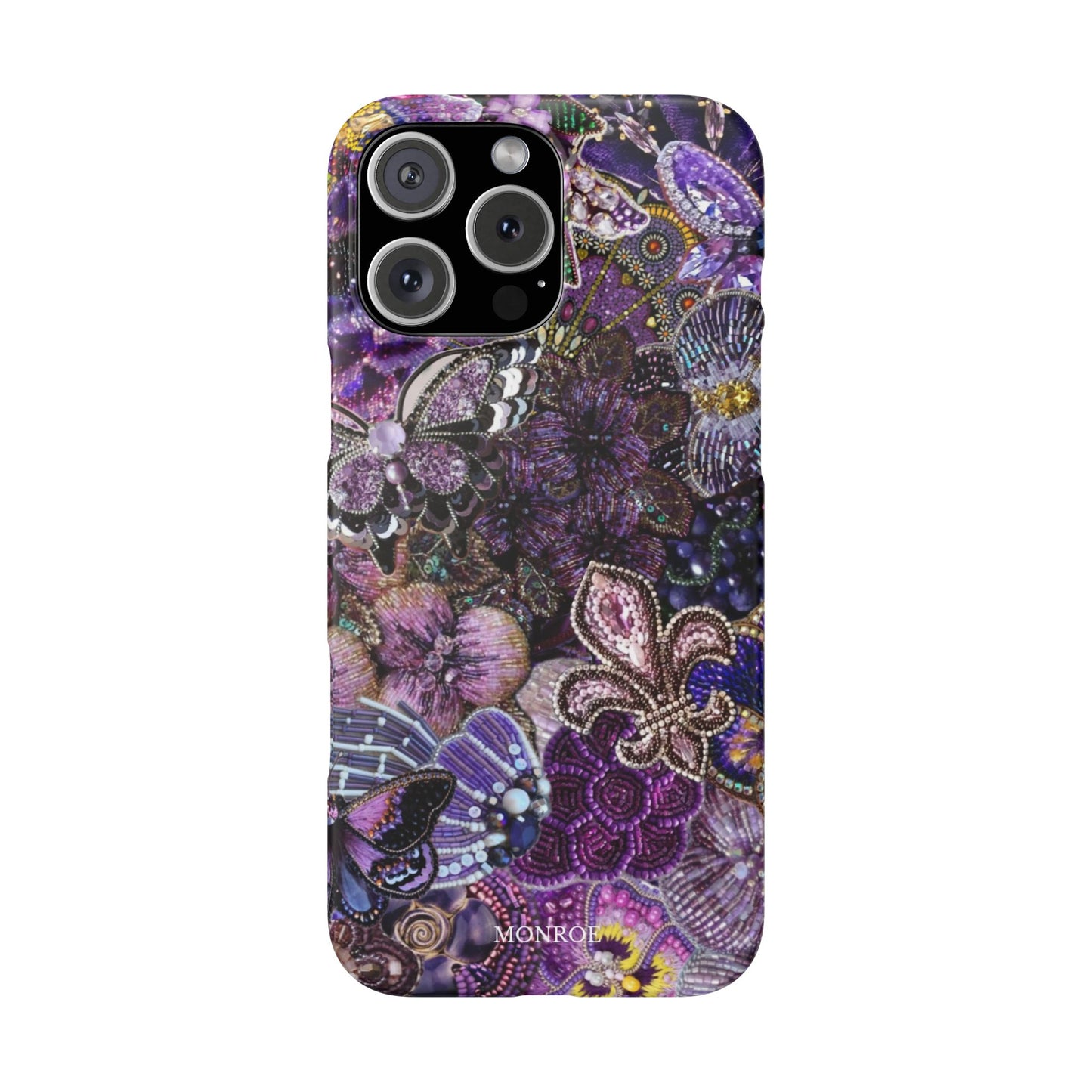 Purple Floral Butterfly Case