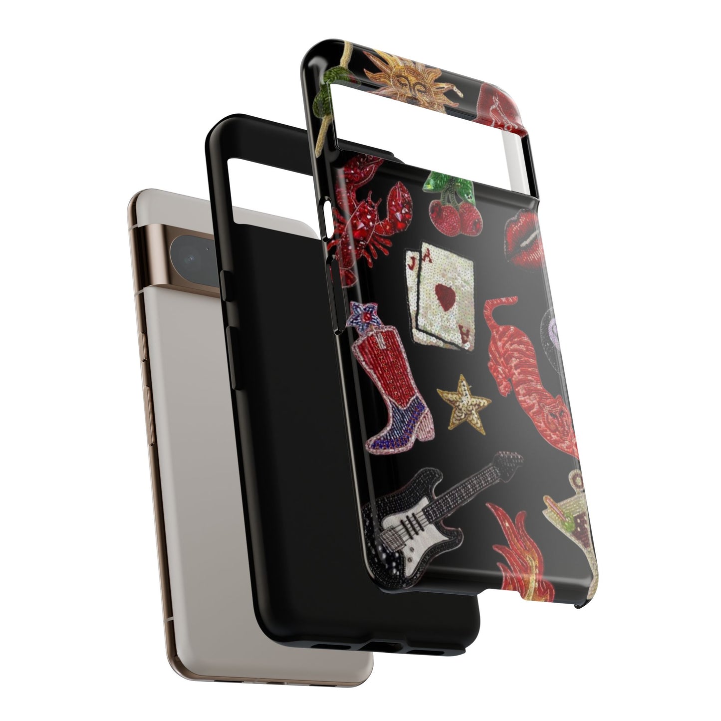 Retro Patch Motif Tough Case