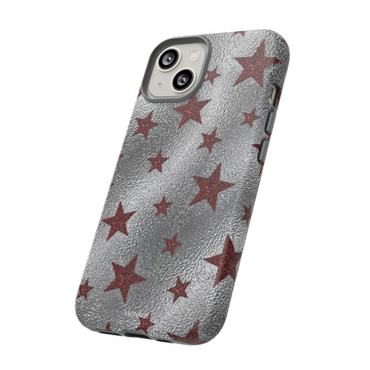Silver Red Starry Tough Case