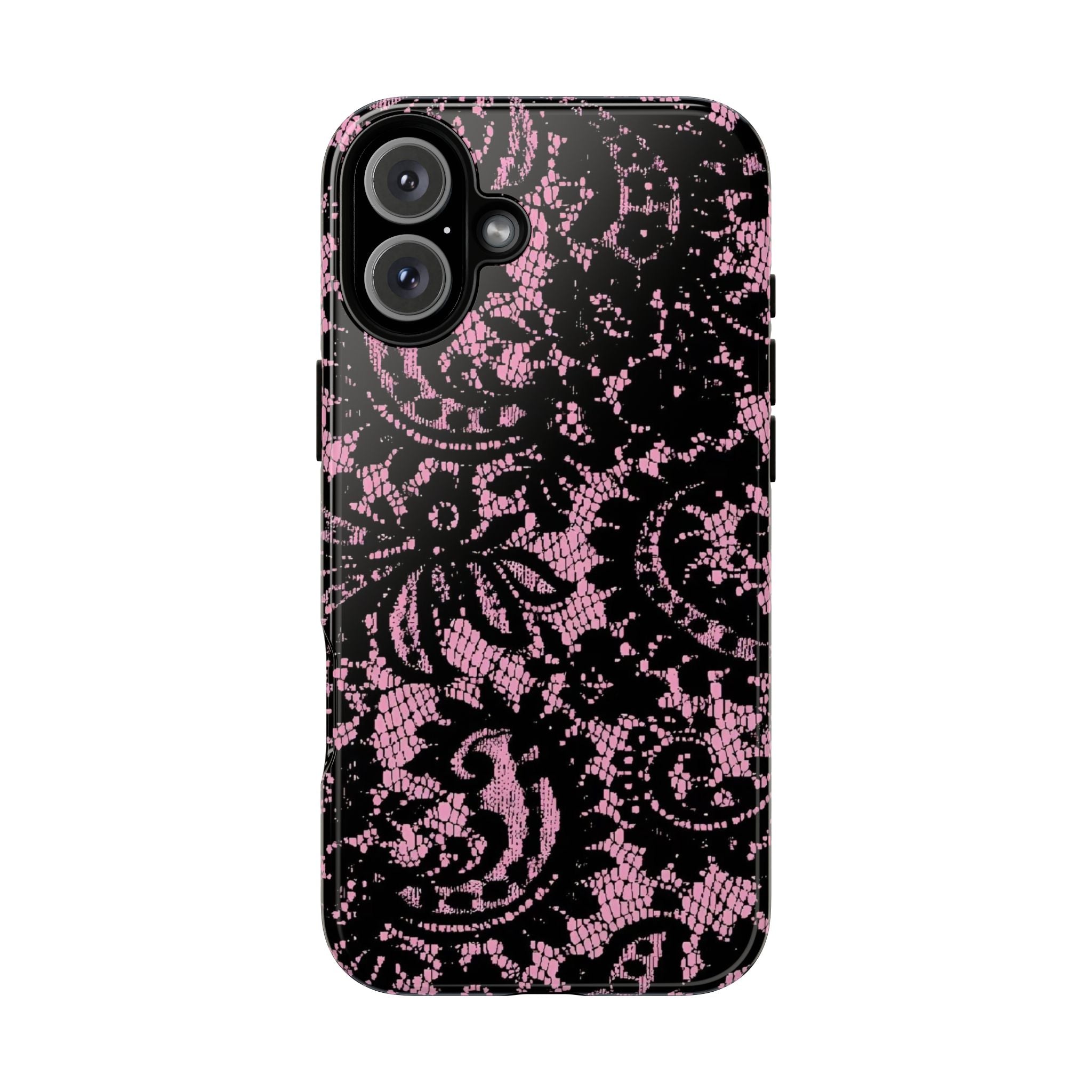 Pink Lace Pattern Tough Phone Case
