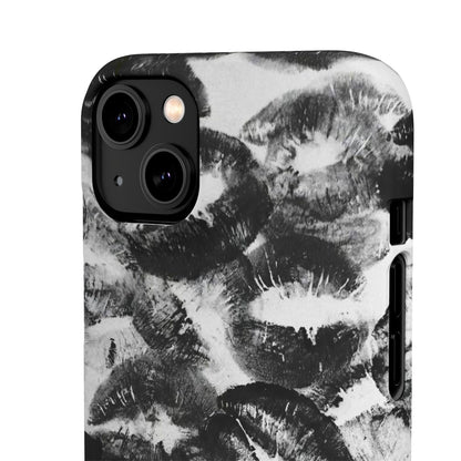 Black & White Kiss Print Case