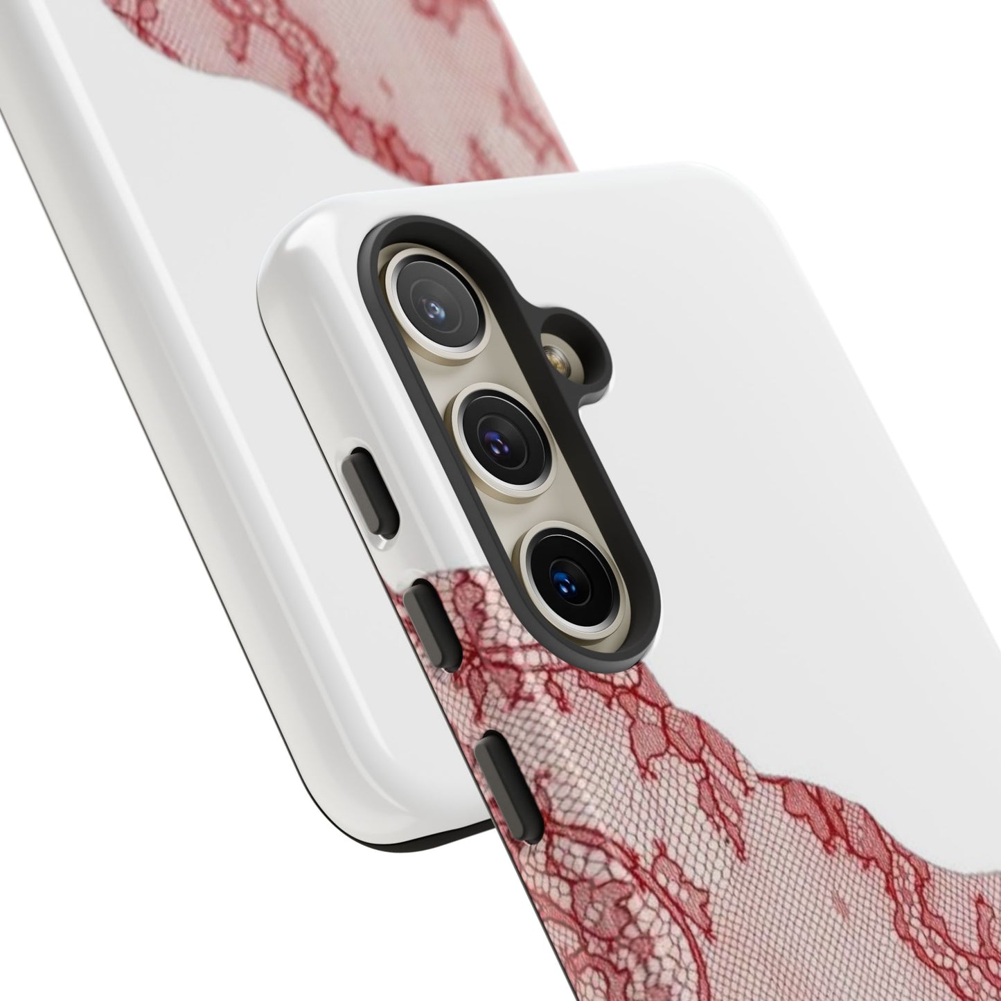 Red Lace Edge Tough Phone Case