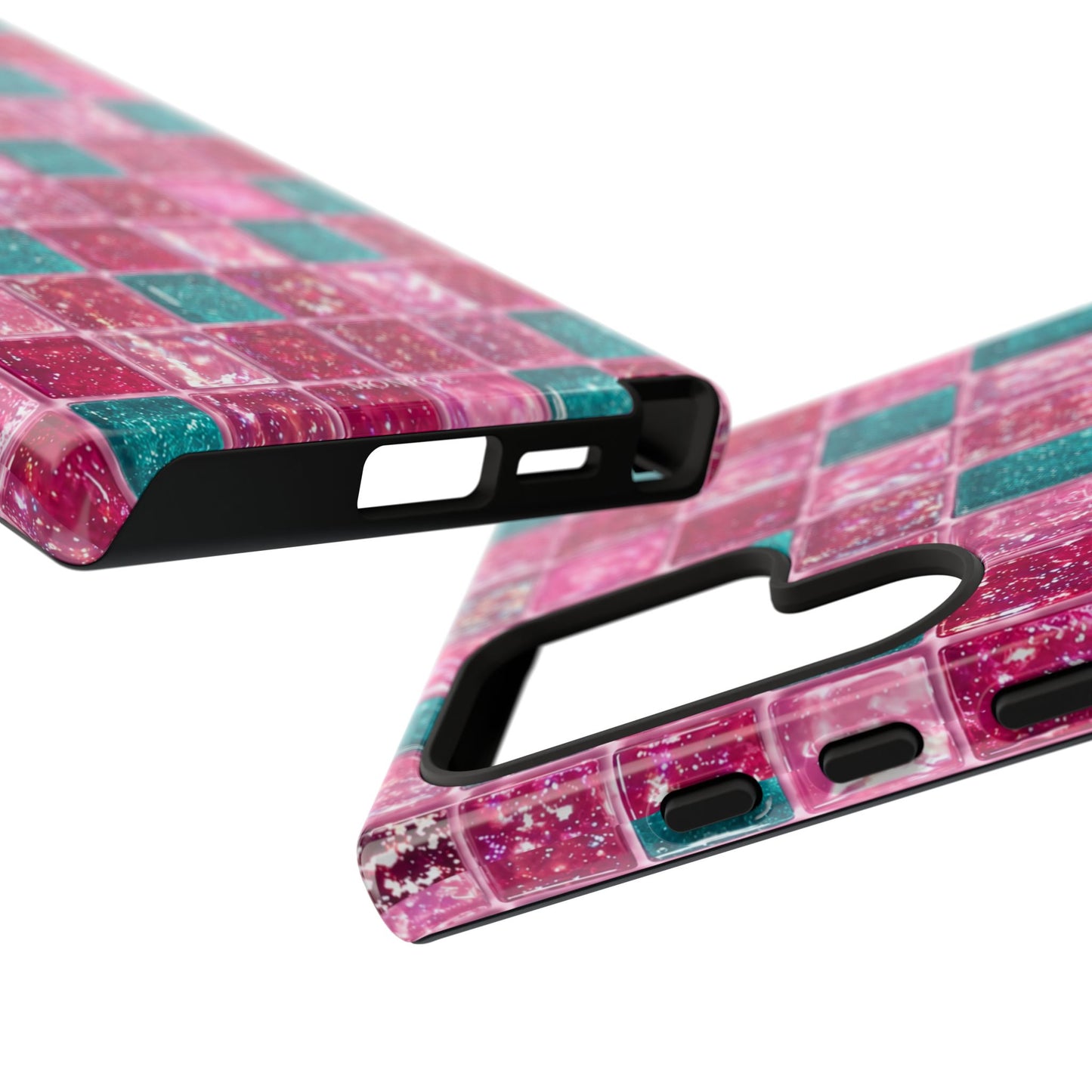 Pink Teal Mosaic Tough Case