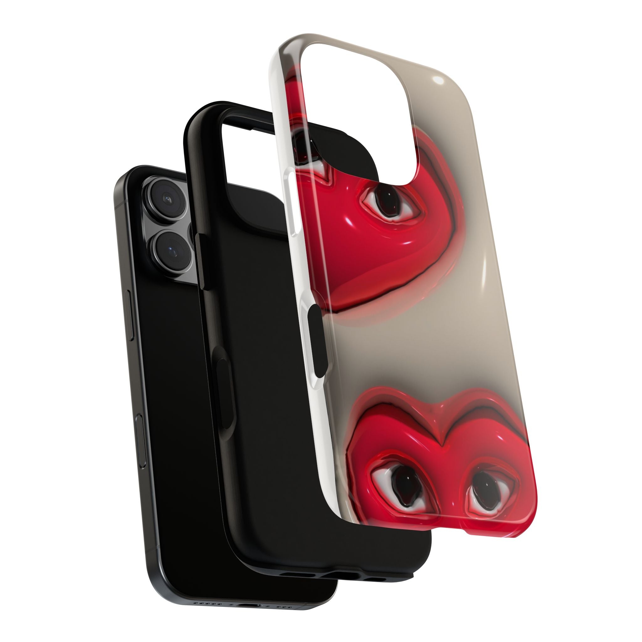 3D Hearts Phone Case