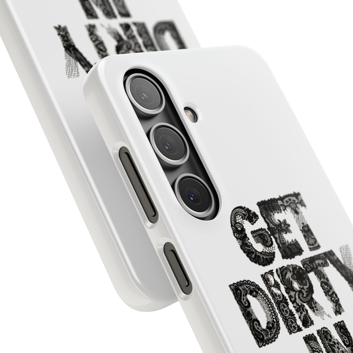 Get Dirty in Paris White Snap Case