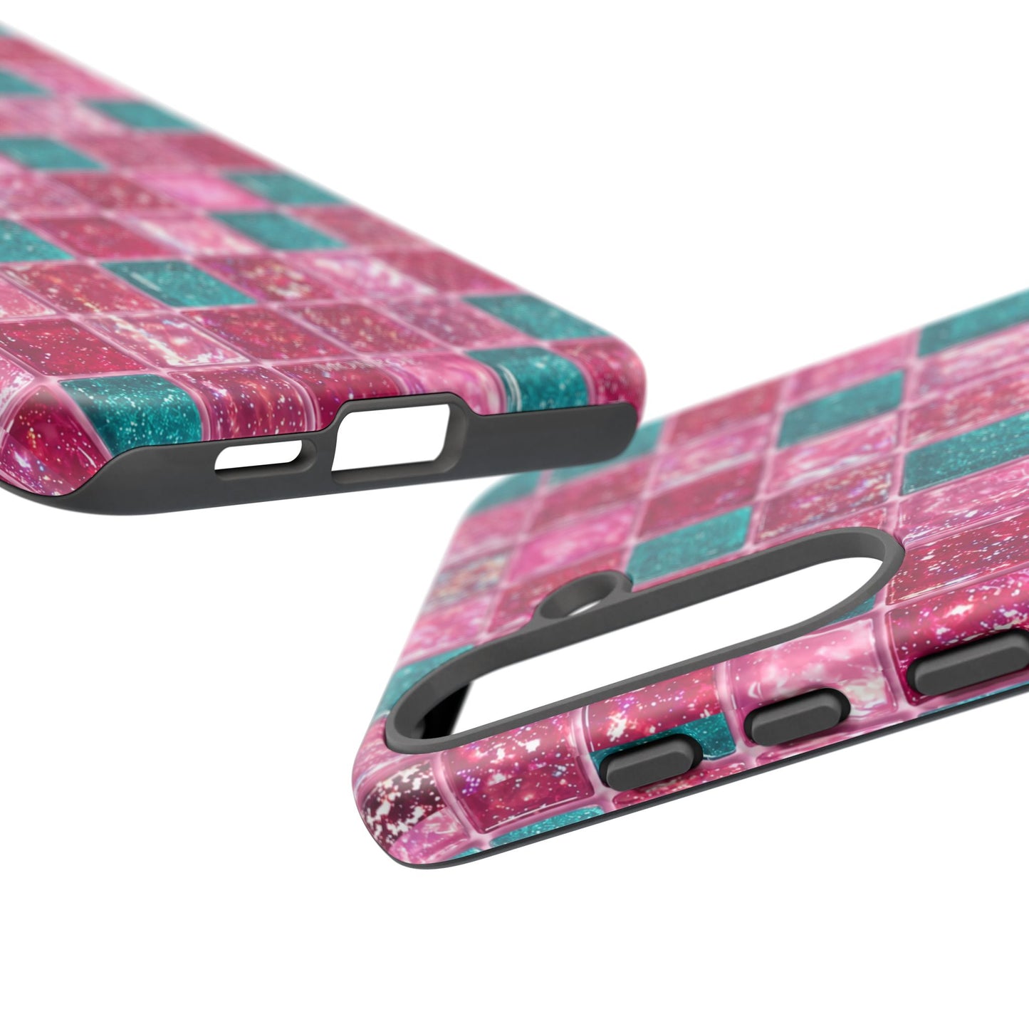Pink Teal Mosaic Tough Case