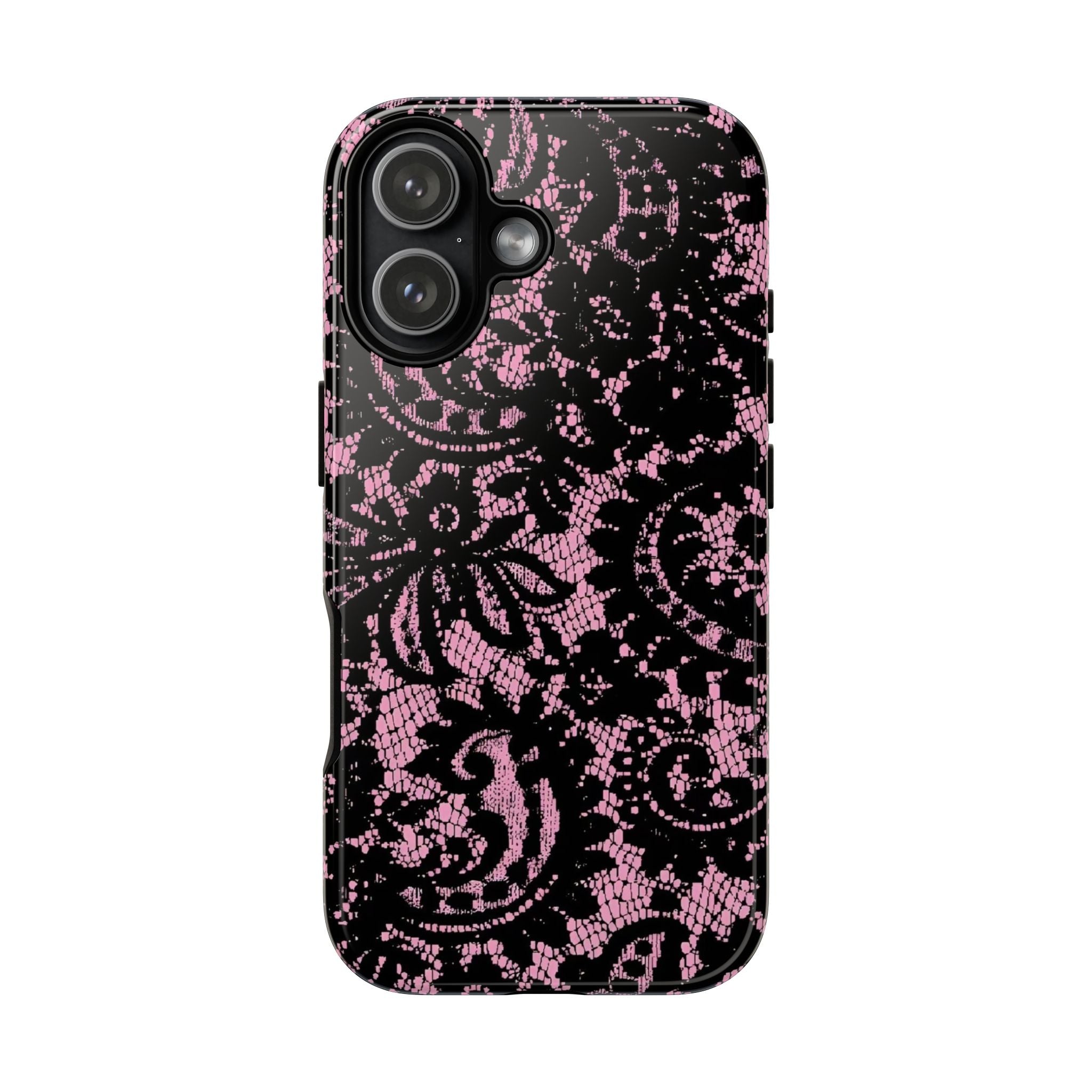 Pink Lace Pattern Tough Phone Case