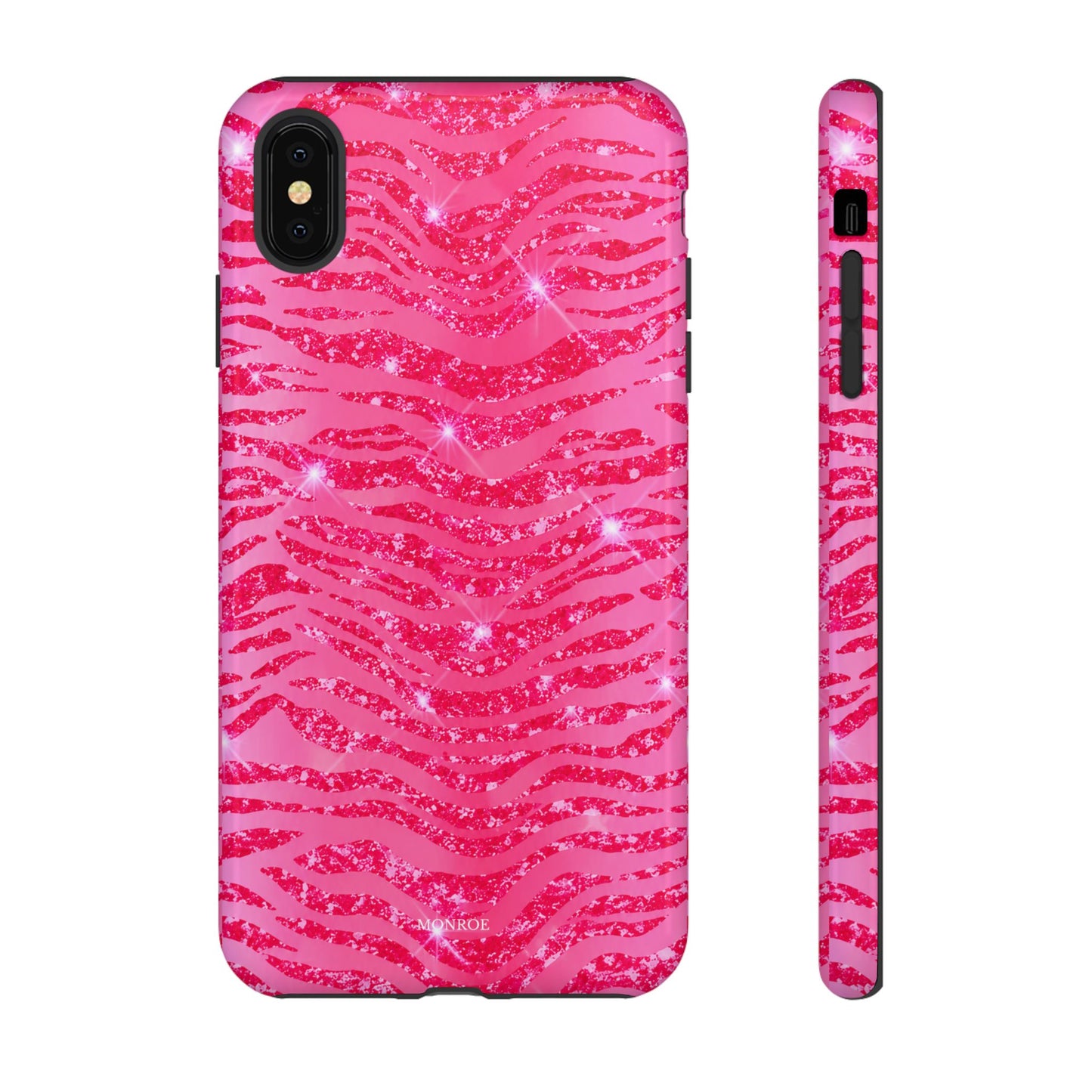 Pink Glitter Zebra Tough Case