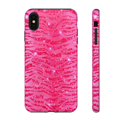 Pink Glitter Zebra Tough Case