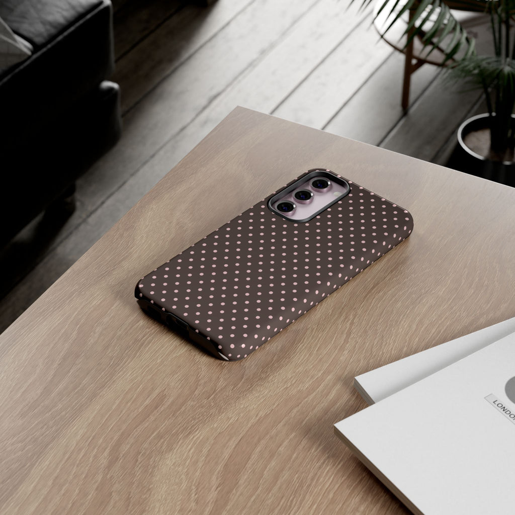 Brown Polka Phone Case
