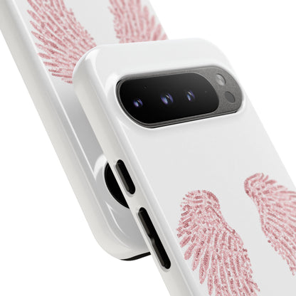 White & Pink Wings Tough Case