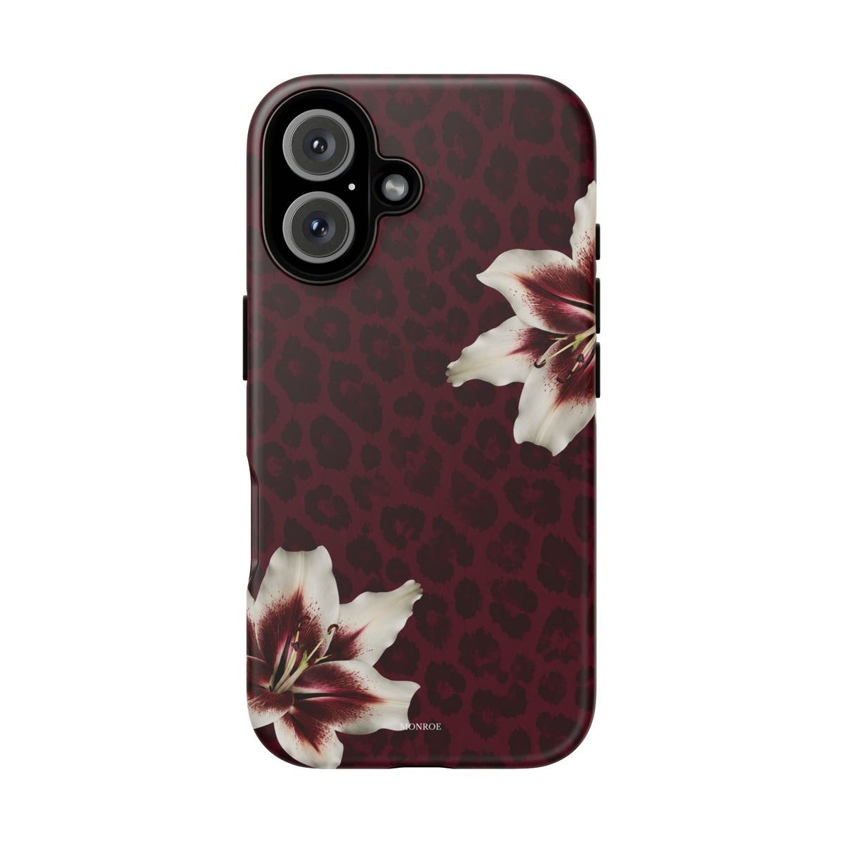 Burgundy Lily Leopard Tough Case