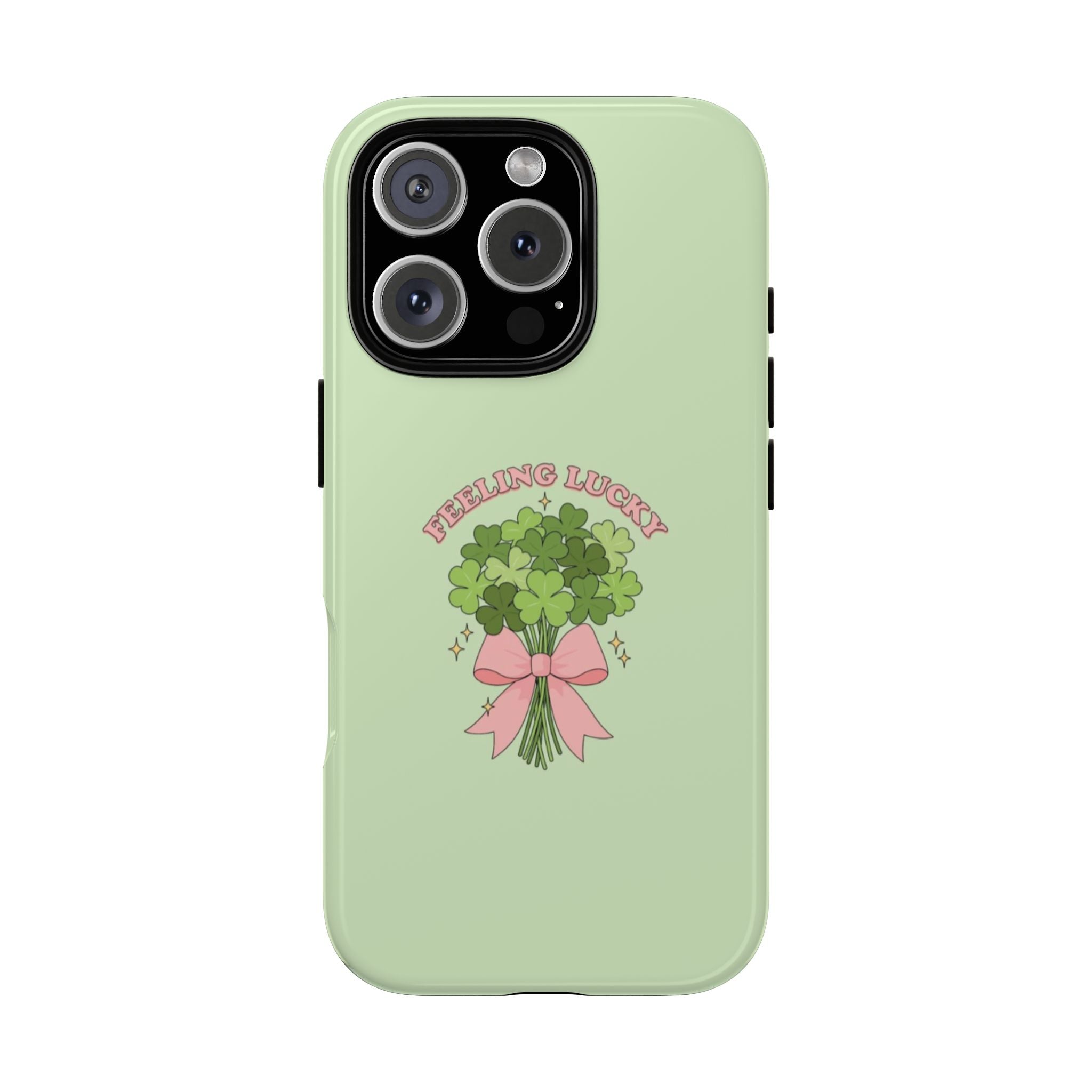 ‘Feeling Lucky' Clover Bouquet Tough Phone Case