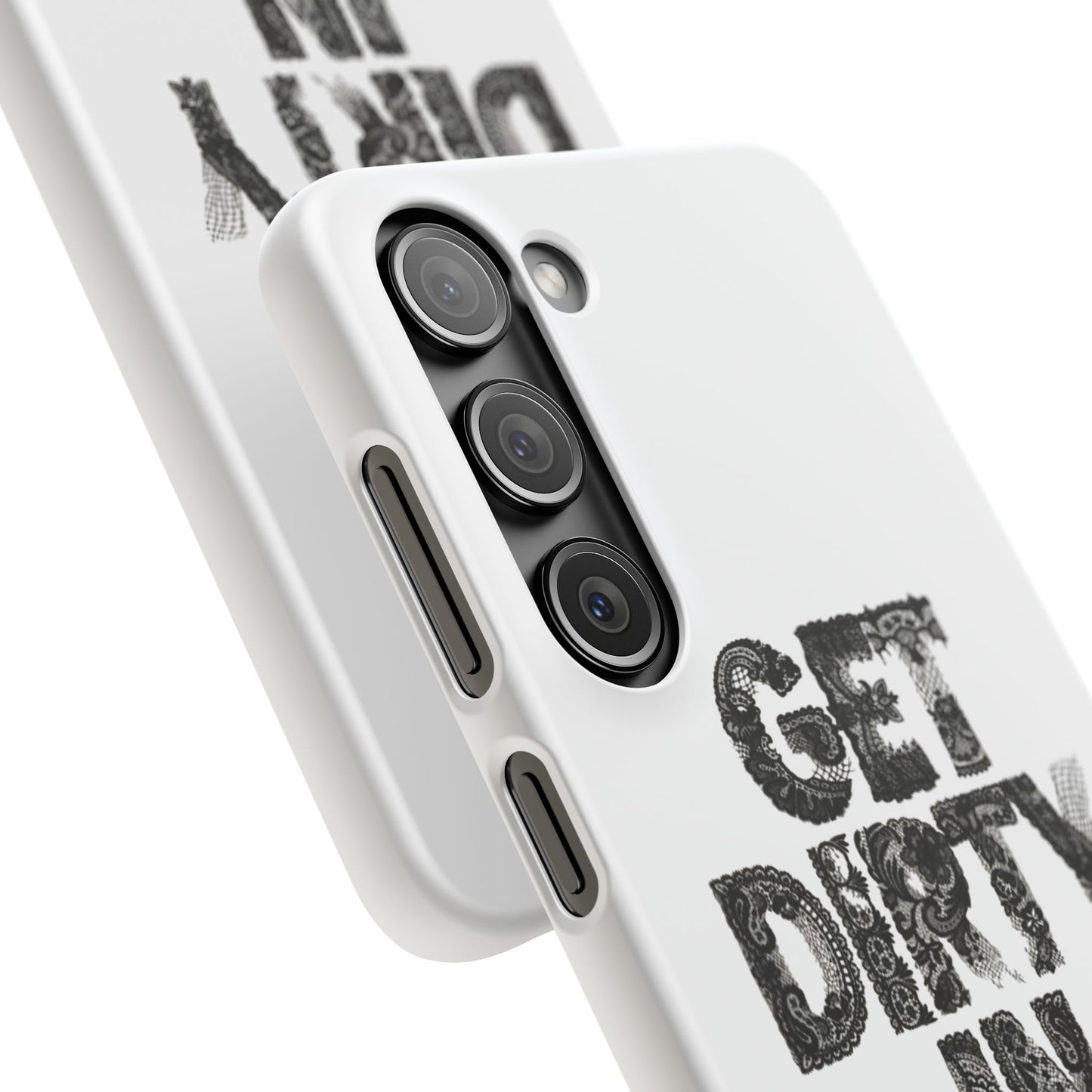 Get Dirty in Paris White Snap Case