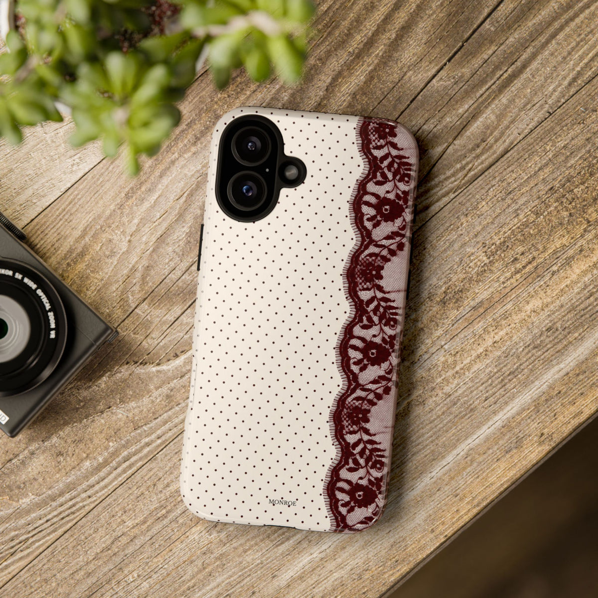 Burgundy Lace Edge Tough Case