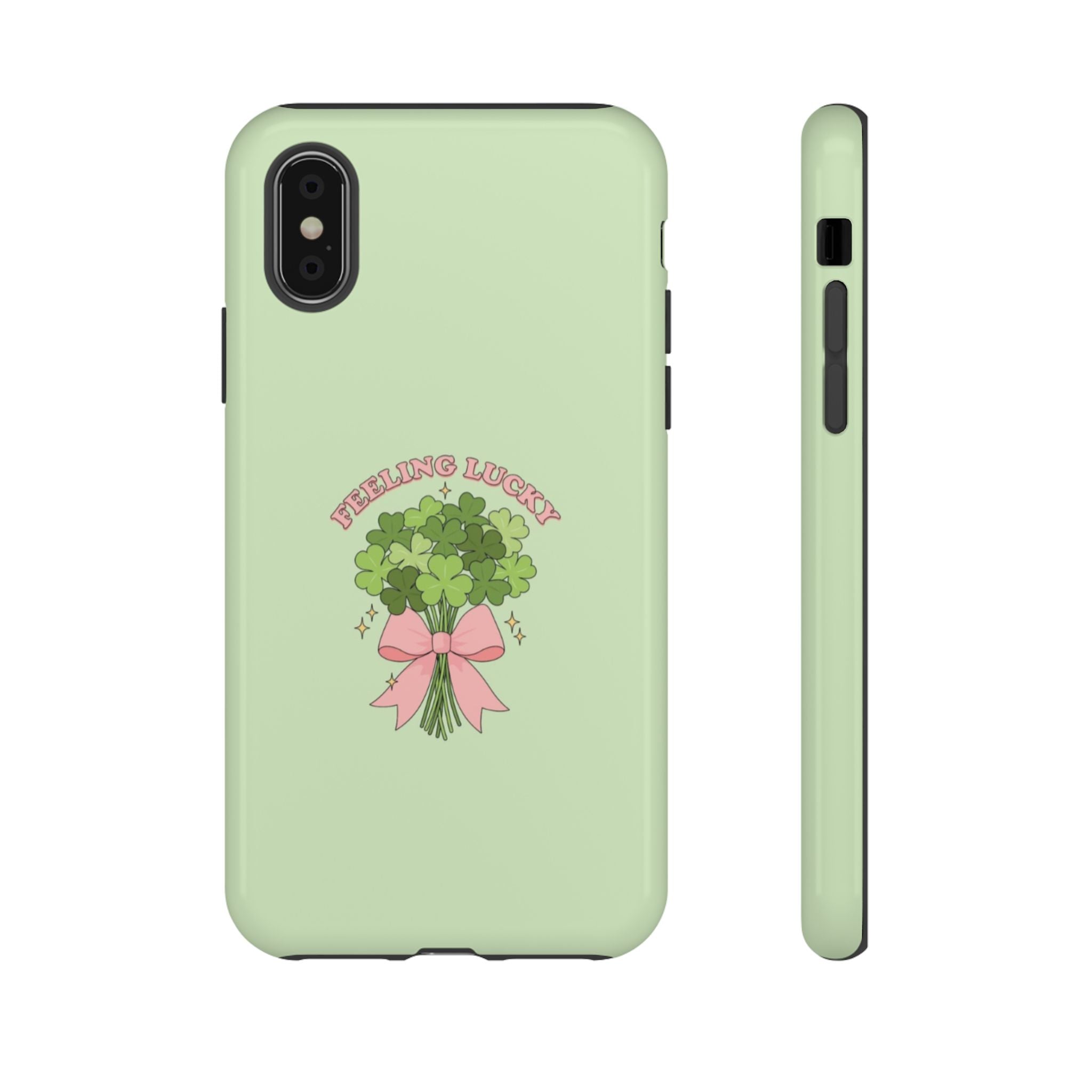 ‘Feeling Lucky' Clover Bouquet Tough Phone Case