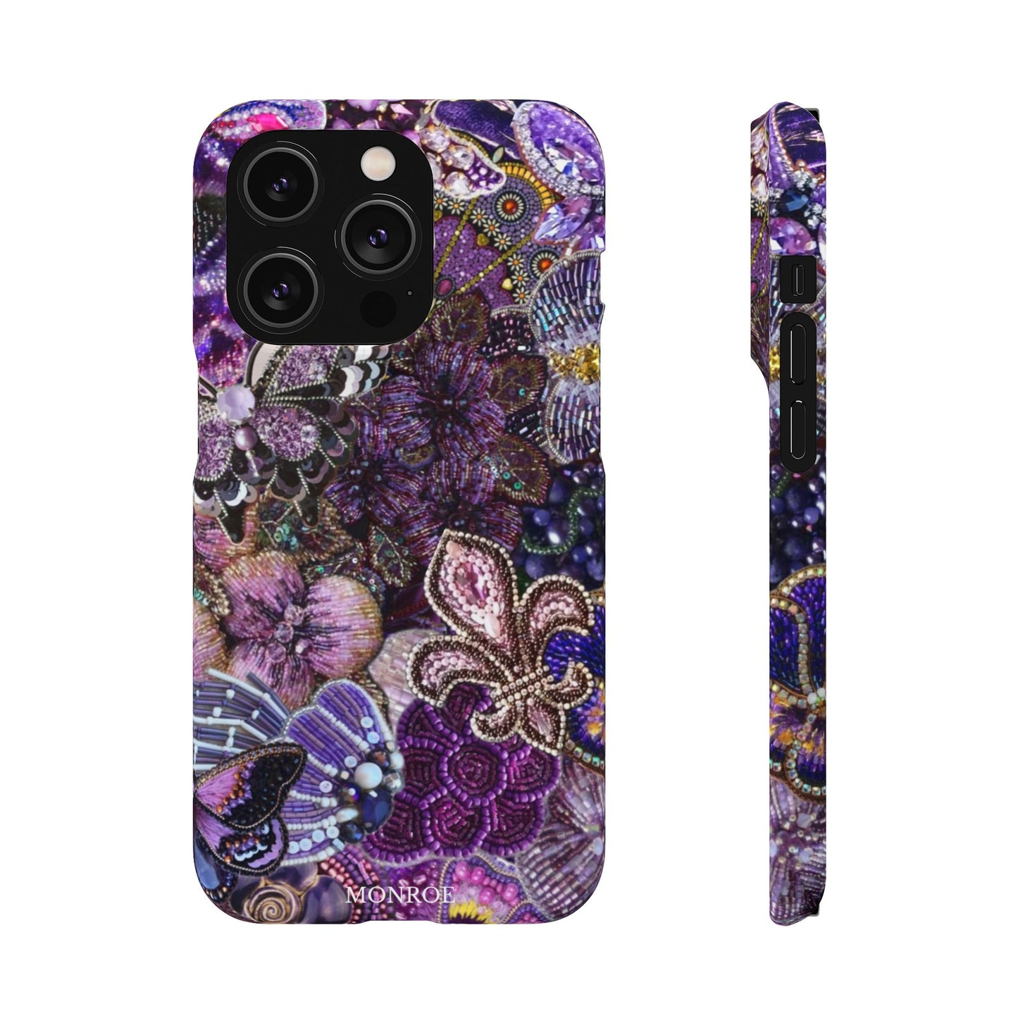 Purple Floral Butterfly Case