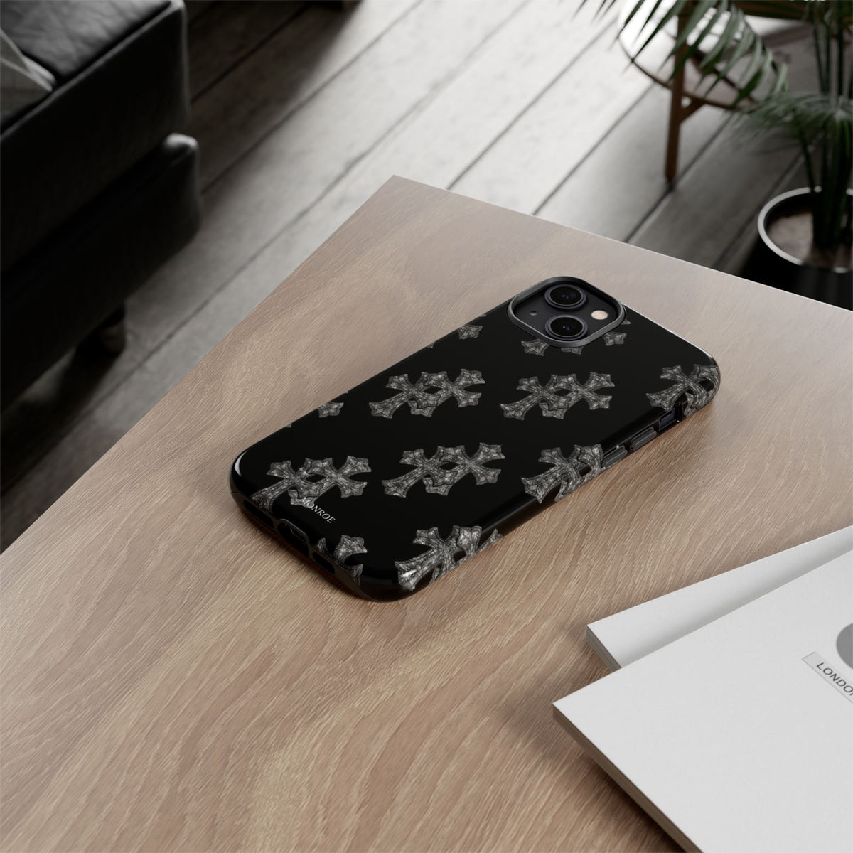 Black Crystal Cross Tough Case