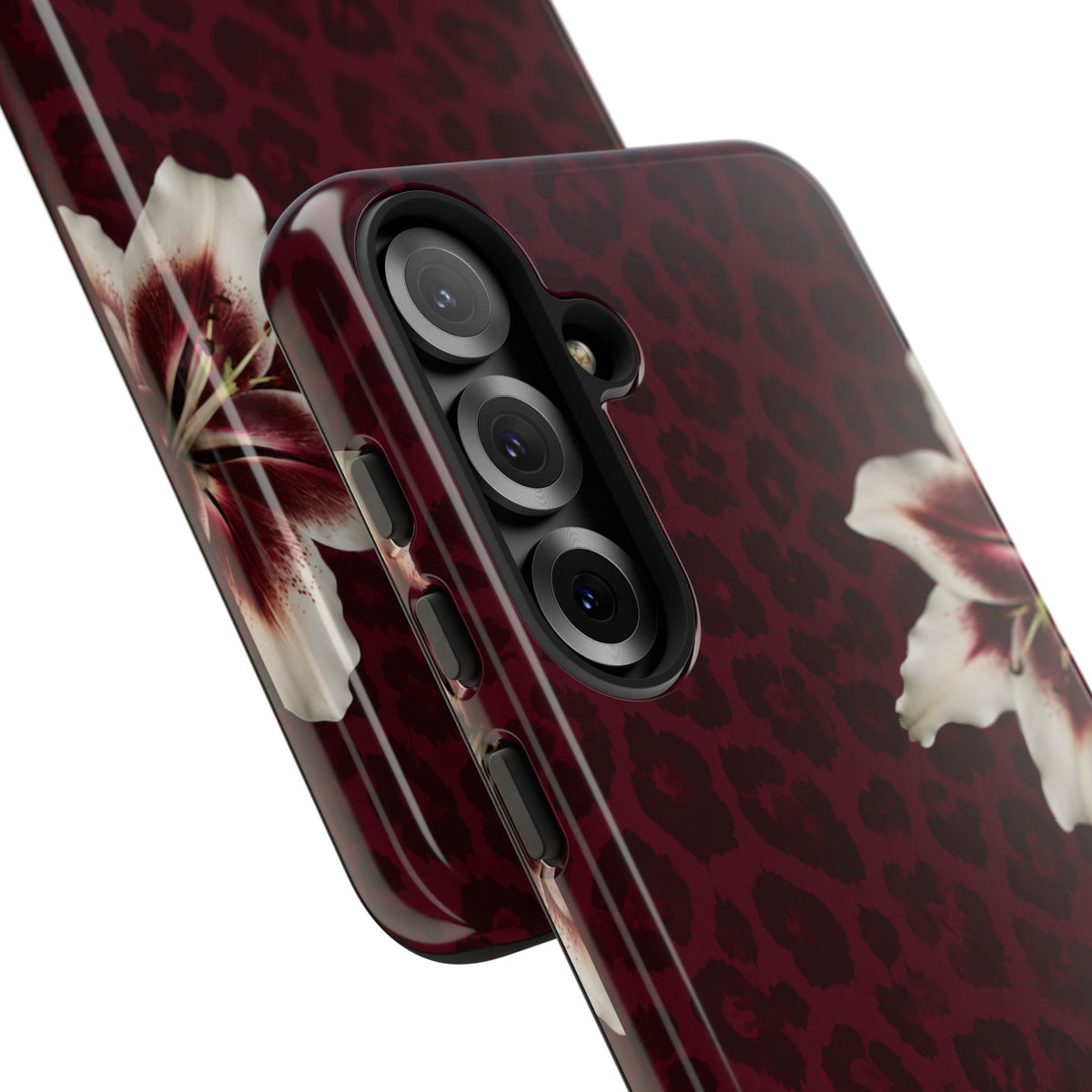 Burgundy Lily Leopard Tough Case