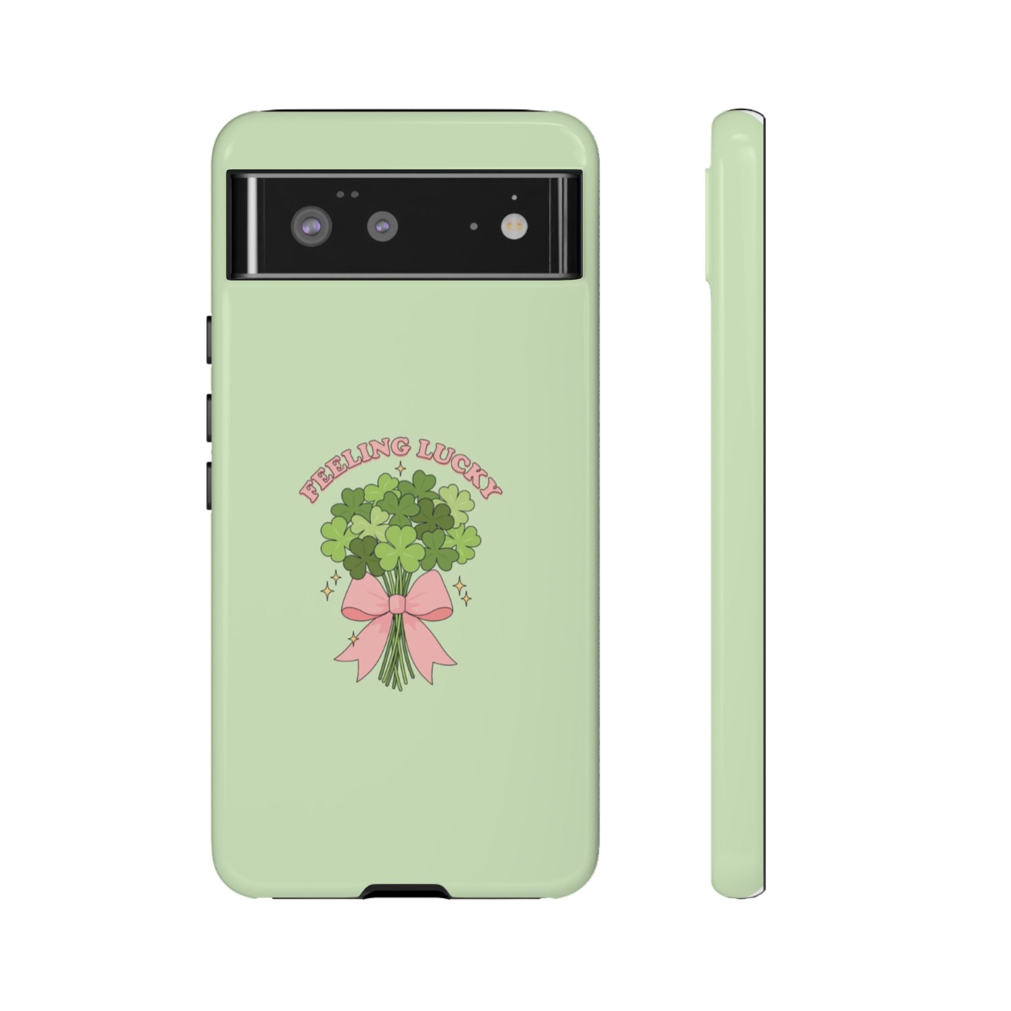 ‘Feeling Lucky' Clover Bouquet Tough Phone Case