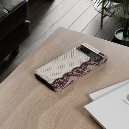 Burgundy Lace Edge Tough Case